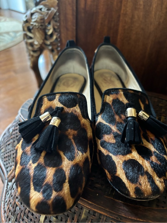 Vero Cuoio Shoes - Vero Cuoio Leopard Print Tassel Loafers in Black and Brown